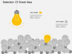 Selection of great idea flat powerpoint design