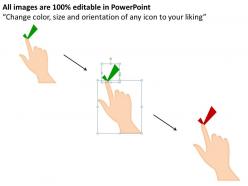 Selection of one point using finger checked ticked marked powerpoint diagram templates graphics 712