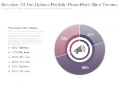 Selection of the optimal portfolio powerpoint slide themes