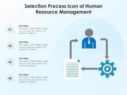 Selection process icon of human resource management