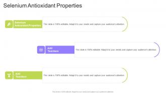 Selenium Antioxidant Properties In Powerpoint And Google Slides Cpb