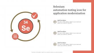 Selenium Automation Testing Icon For Application Modernization