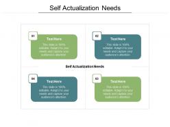 Self actualization needs ppt powerpoint presentation ideas demonstration cpb