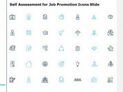 Self assessment for job promotion icons slide ppt powerpoint presentation file