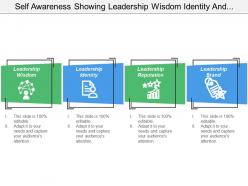 Self awareness showing leadership wisdom identity and reputation