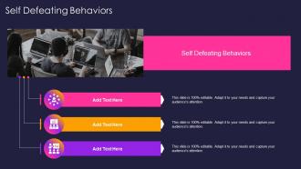 Self Defeating Behaviors In Powerpoint And Google Slides Cpb