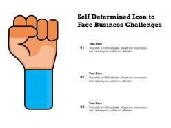 Self determined icon to face business challenges