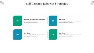 Self directed behavior strategies ppt powerpoint presentation infographic template structure cpb