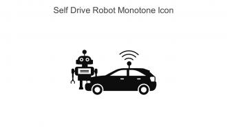 Self Drive Robot Monotone Icon In Powerpoint Pptx Png And Editable Eps Format