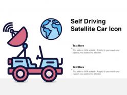 Self driving satellite car icon