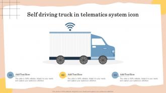 Self Driving Truck In Telematics System Icon