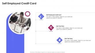 Self Employed Credit Card In Powerpoint And Google Slides Cpb