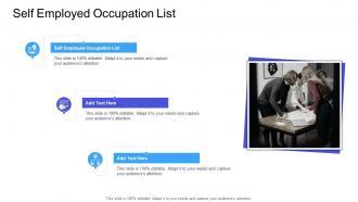 Self Employed Occupation List In Powerpoint And Google Slides Cpb
