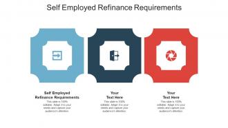 Self employed refinance requirements ppt powerpoint presentation portfolio ideas cpb