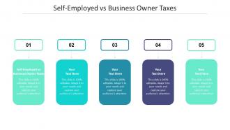 Self employed vs business owner taxes ppt powerpoint presentation slides shapes cpb