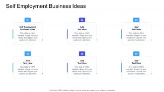 Self Employment Business Ideas In Powerpoint And Google Slides Cpb