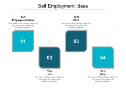 Self employment ideas ppt powerpoint presentation layouts template cpb