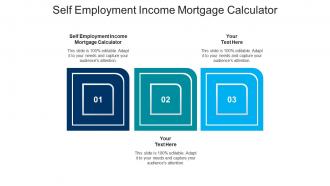 Self employment income mortgage calculator ppt powerpoint presentation icon vector cpb