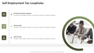 Self Employment Tax Loopholes In Powerpoint And Google Slides Cpb
