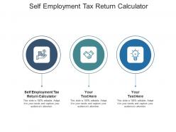 Self employment tax return calculator ppt powerpoint presentation infographic template mockup cpb