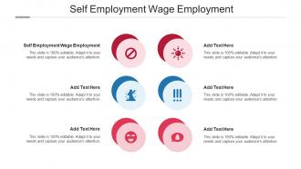 Self Employment Wage Employment Ppt Powerpoint Presentation Gallery Graphics Cpb