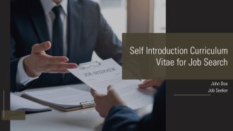 Self Introduction Curriculum Vitae For Job Search PPT Structure AT