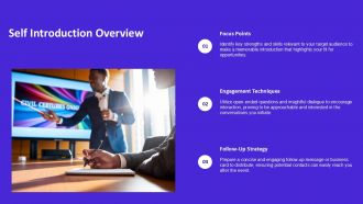 Self Introduction For Career Fairs And Conferences PPT Summary AT Unique Designed