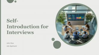 Self Introduction For Interviews PPT Information AT