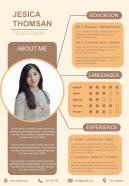 Self introduction resume template design a4 format for job search