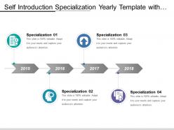 Self introduction specialization yearly template with icon