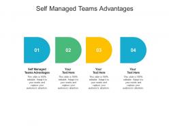 Self managed teams advantages ppt powerpoint presentation icon professional cpb