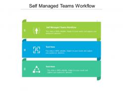 Self managed teams workflow ppt powerpoint presentation slides shapes cpb