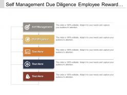 Self management due diligence employee reward program strategic planning