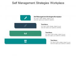 Self management strategies workplace ppt powerpoint presentation infographic template cpb