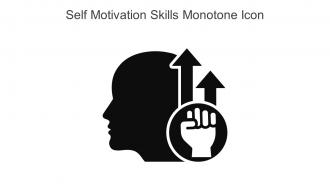 Self Motivation Skills Monotone Icon In Powerpoint Pptx Png And Editable Eps Format