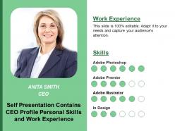 Self presentation contains ceo profile personal skills and work experience