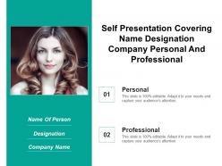 Self presentation covering name designation company personal and professional