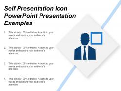 Self presentation icon powerpoint presentation examples