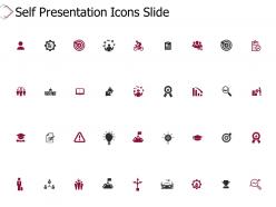 Self presentation icons slide agenda ppt powerpoint presentation infographics ideas