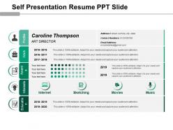 Self presentation resume ppt slide