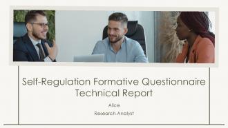 Self Regulation Formative Questionnaire Technical Report PPT Summary ACP