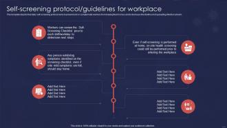 Self Screening Protocol Guidelines For Workplace Post COVID Business Recovery Playbook