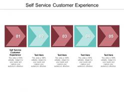 Self service customer experience ppt powerpoint presentation model background cpb