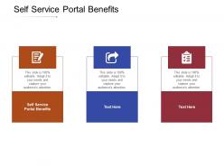 Self service portal benefits ppt powerpoint presentation infographics good cpb