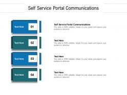 Self service portal communications ppt powerpoint presentation show brochure cpb