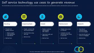 Self Service Technology Use Cases To Generate Revenue