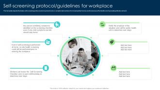 Selfscreening Protocol Guidelines For Workplace Business Transformation Guidelines