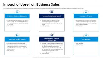 Selling an additional product or service to existing customer impact of upsell on business sales
