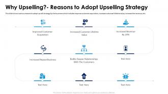 Selling an additional product or service to existing customer why upselling reasons to adopt upselling strategy