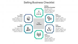 Selling business checklist ppt powerpoint presentation icon show cpb